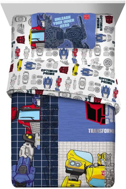 Photo 1 of Franco Transformers Optimus Prime Kids Bedding Super Soft Microfiber Comforter and Sheet Set, 5 Piece Full Size, (Officially Licensed Product)