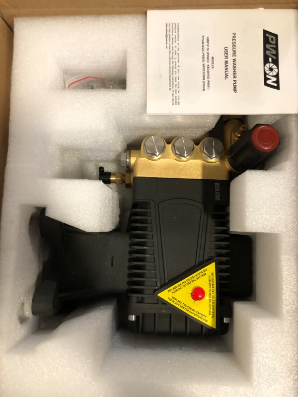 Photo 1 of 1" Shaft Horizontal Triplex Pressure Washer Pump, Replacement Pump Compatible with Simpson 90034 90039 41113 41028 41030 41115 General pump TS2021 EZ4040G RSV4G40-PKG, Max 4000 PSI & 4.6 GPM