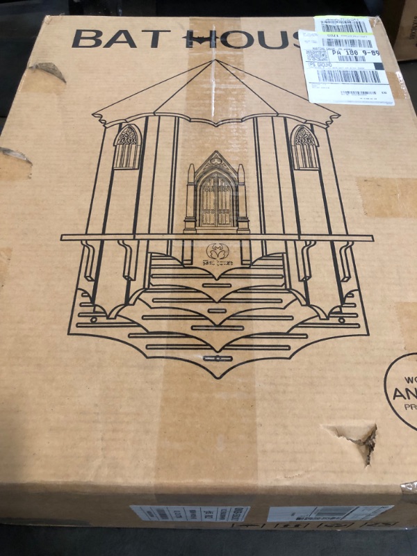 Photo 1 of Extra Large Wooden Castle Bat Houses for Outside Bat Box for Outdoors - Four Chamber Box Perfectly Designed to Attract Bats - Durable and Easy to Hang(Bat House ? XL Black)