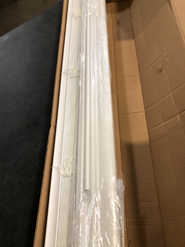 Photo 1 of Lotus & Windoware Cordless, 2 Inch Faux Wood Blind, 34.5" Wide x 48" Long, Window Blinds, Blinds & Shades, Blinds for Indoor Windows, Embossed, Bright White