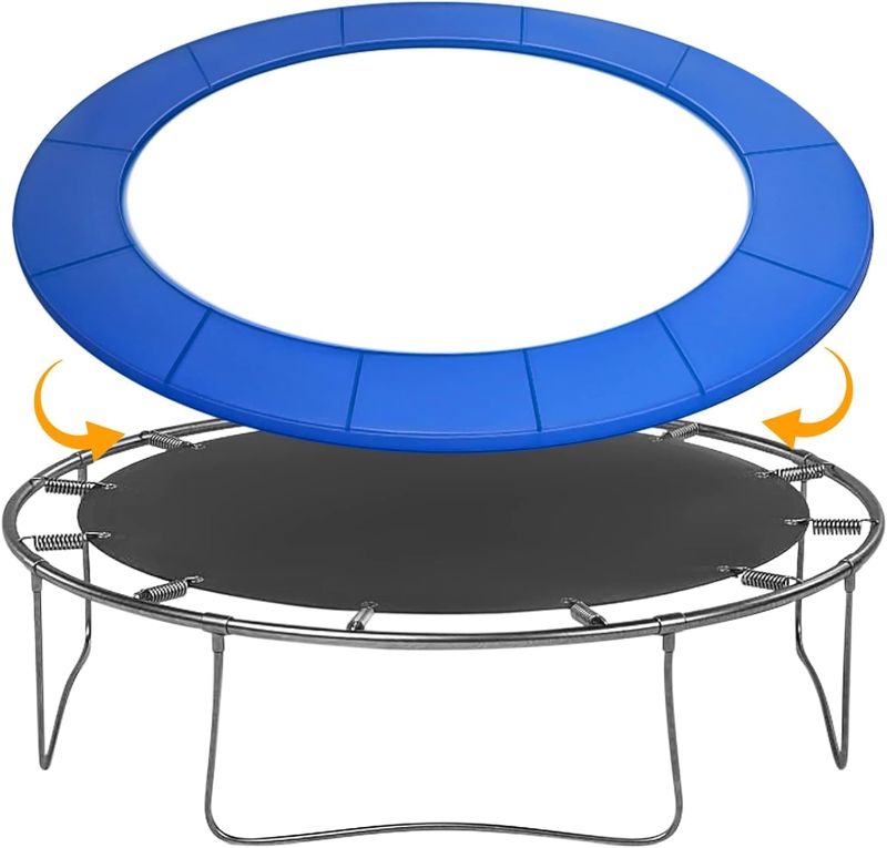 Photo 1 of Trampoline Pad Replacement, 12FT 14FT 15FT Trampoline Spring Cover, Thickened EPE Foam Tear-Resistant Waterproof Safety Pad, No Holes for Pole