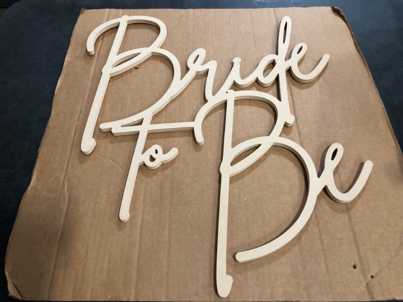 Photo 1 of Bride to Be Wooden Sign for Backdrop- Custom Engagement Party Decorations, Bridal Shower Sign- Personalized Wooden Name Sign- Premium Birch Wood- Available in 16” & 23” (20" W x 23" H)