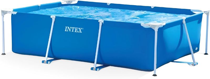 Photo 1 of Intex Above Ground Swimming Pool, 9.8' x 79" x 29.5", Rectangular Frame, Blue - Backyard Outdoor Rectangle Summer Pool for Family, 26-Inch Deep Water