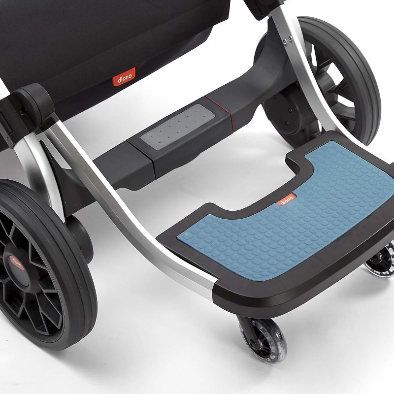 Photo 1 of Diono Quantum Hop ‘n Roll Buggy Board, Detachable Ride Along Stroller Platform Glider Board with Clip ‘n’ Go System, Blue