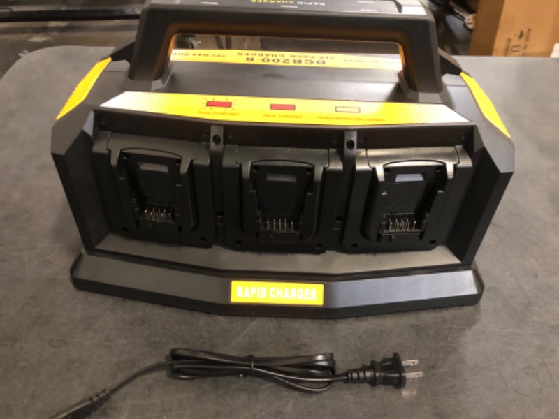 Photo 1 of Super Battery Charger for Dewalt 20v Battery, 6-Ports Simultaneous Rapid Charger Station Compatible with Dewalt 20v Lithium Ion Battery and Tools 
