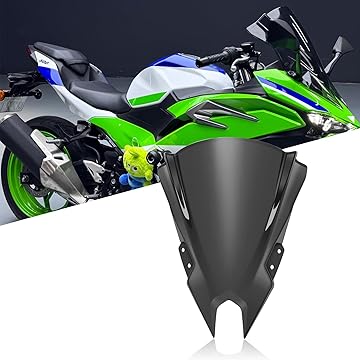 Photo 1 of For Ninja 500 Ninja 500 se Ninja 500 Se Ninja 500 se 2024 Accessories Heightened Front Windshield Windshield Fairing Motorcycle Front Windshield Wind Deflector Air Deflector (Black)