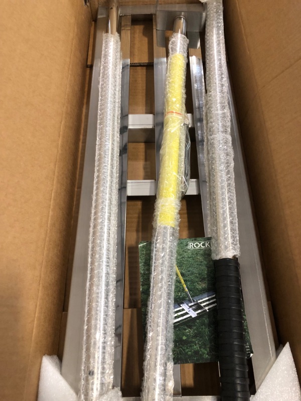 Photo 1 of Rocklin™ Lawn Leveling Rake | Levelawn Tool | Level Soil or Dirt Ground Surfaces Easily | 30” x 10” Ground Plate | 78” Extra Long Handle | Stainless Steel