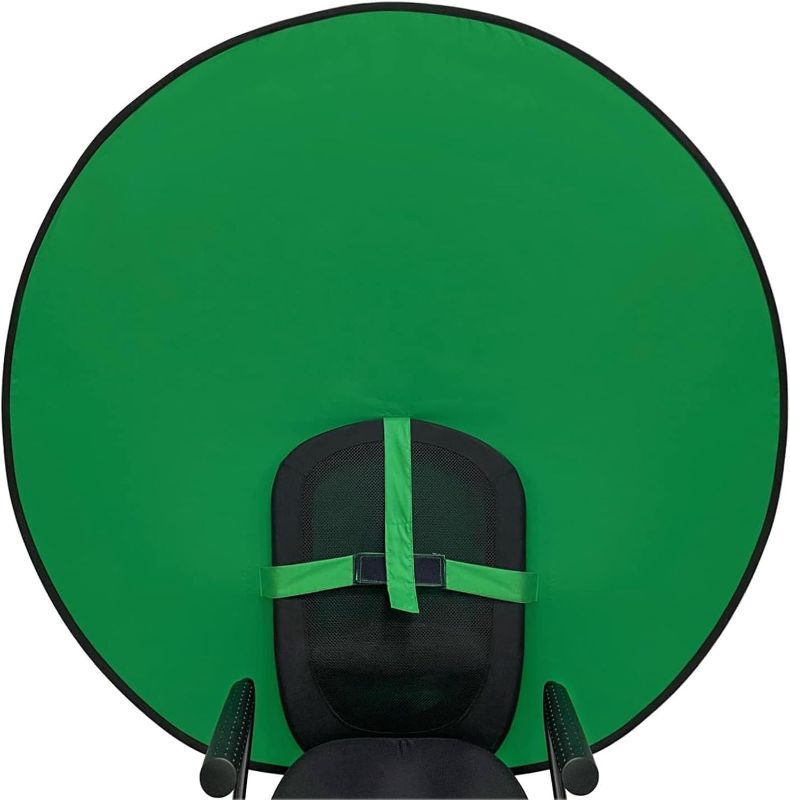 Photo 1 of Green Screen Chair Backdrop,Portable Collapsible Background, Green Screen Chromakey Backdrop for Photography, Streaming Gaming, Webcam, Zoom, Video Chats, Video Conference, Skype