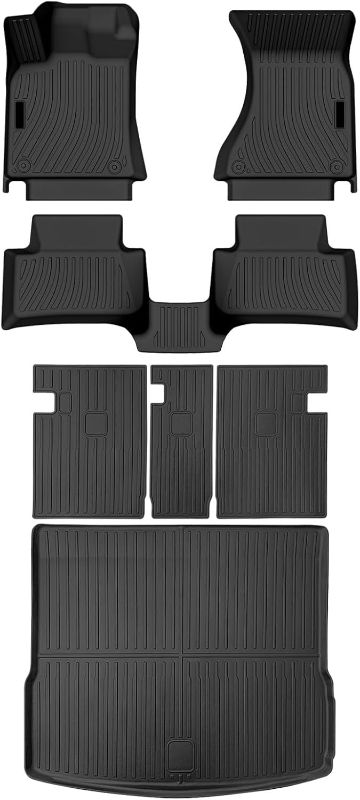Photo 1 of All Weather Floor Mats Fit for Porsche Macan 2014-2024 2025 Floor Mats & Trunk Mat & Backrest Mat Replacement for Porsche Macan Accessories All Season Odorless Anti-Slip Floor Liner