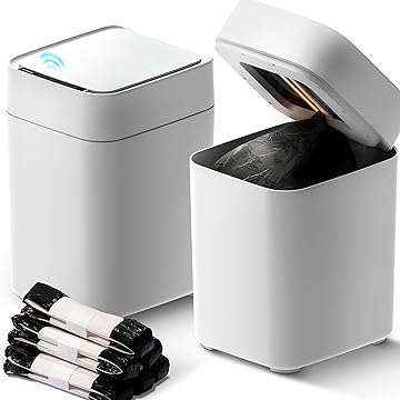 Photo 1 of Automatic Self Changing Trash Can, Self Sealing Motion Sensor Touchless Kitchen/Bathroom/Office, 4.5Gallon 17L (6-Refill Ring)