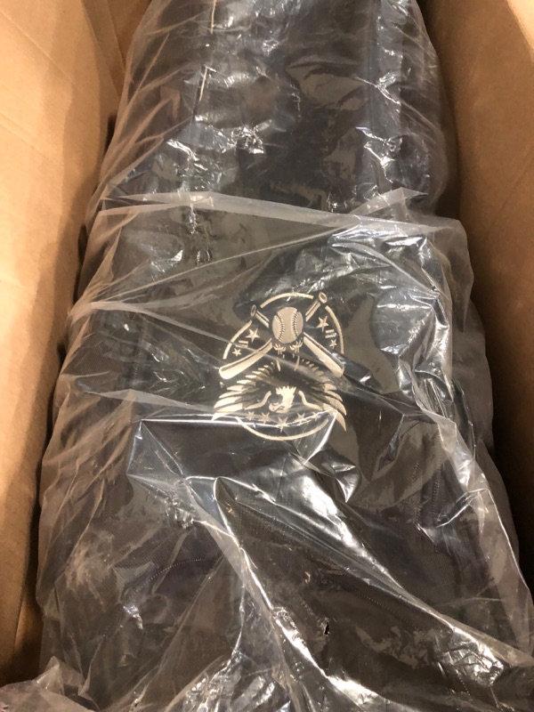 Photo 1 of Baseball Catcher's Gear Bag with Wheels and Multiple Pockets to Hold Cleats, Bats & Baseball Gloves, Breathable Rolling Ripstop Backpack with Fence Hook.