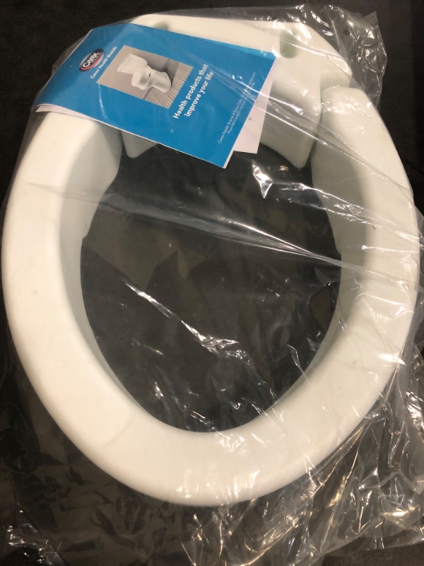 Photo 1 of Carex Elongated Hinged Toilet Seat Riser, Adds 3.5 Inches of Height to Toilet, 300 Pound Weight Capacity, Raised Toilet Seat