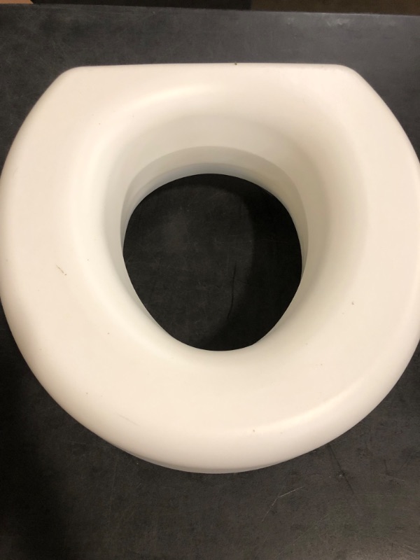 Photo 1 of HealthSmart Enhanced Comfort 5" Raised (Round) Toilet Seat Riser 5 Slip Resistant Pads FSA/HSA Eligible Toilet Seat Risers for Seniors Padded Toilet Seat Elevation 15.7 x 15.2 x 6.1