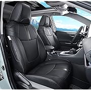 Photo 1 of Custom Fit RAV4 Seat Covers Full Set for Toyota RAV4 2019 2020 2021 2022 2023 2024 2025 LE Limited XLE Hybrid with Waterproof Faux Leather (Black, LU01-Hybrid)