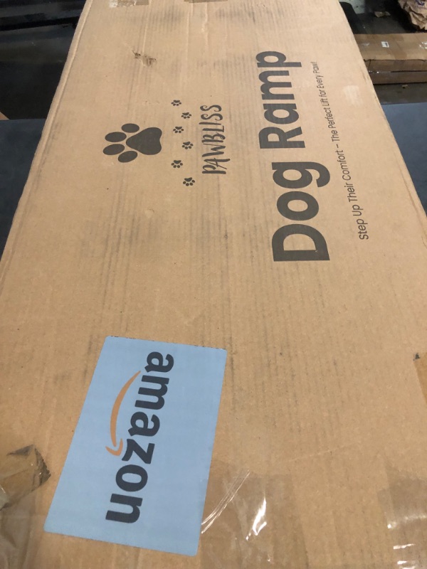 Photo 1 of Wooden Adjustable Pet Ramp for All Dogs and Cats - Non Slip Carpet Surface and Foot Pads 40" Long and Adjustable from 12” to 24” - Up to 200LBS - Folding Dog Car Ramps for SUV, Bed, Couch 
