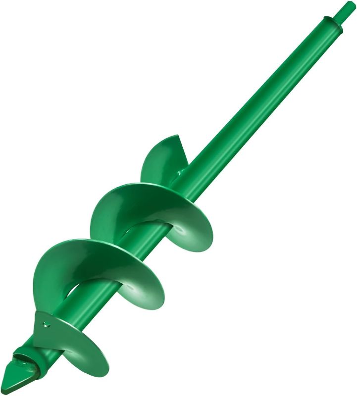 Photo 1 of Auger Drill Bit for Planting, 4x25Inch Garden Earth Auger, Spiral Drill Hole Rapid Planter Seedling & Bedding Plant, Ground Planting Drill Bit Auger Post Hole Digger for 3/8''Hex Drive Drill