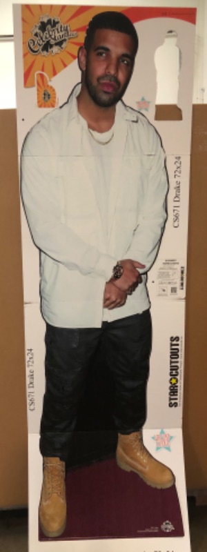 Photo 1 of **Missing Mini Cut Out** Star Cutouts Ltd Drake Life Size Cardboard Table Top Mini Cut Out, 182 x 59 x 182 cm, Multi Colour