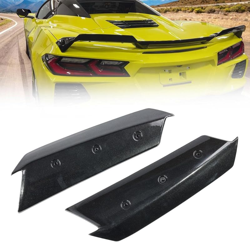 Photo 1 of Upgrade Rear Trunk Spoiler Wicker Fit for Corvette C8 Z51 2020-2025 Double Side Carbon Flash Rear Spoiler ABS Plastic Replacement