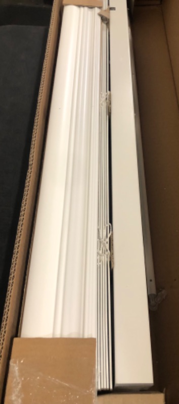 Photo 1 of Lotus & Windoware Cordless, 2 Inch Faux Wood Blind, 34" Wide x 36" Long, Window Blinds, Blinds & Shades, Blinds for Indoor Windows, Embossed, Bright White