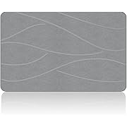 Photo 1 of Stone Bath Mat Diatomaceous Earth Shower Mat Non-Slip Super Absorbent Diatomite Stone Bath Mats for Bathroom Floor Quick Drying Natural Easy to Clean(23.6''×15.4" Gray)
