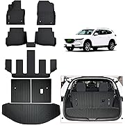 Photo 1 of Floor Mats & Cargo Liners for 2016-2022 2023 Mazda CX-9 CX9 (6 Seats-2 Row Bucket Seat)-Only Fit Sport Version,TPE All Weather Protection Floor Liners with Trunk Mat & Backrest Mat
