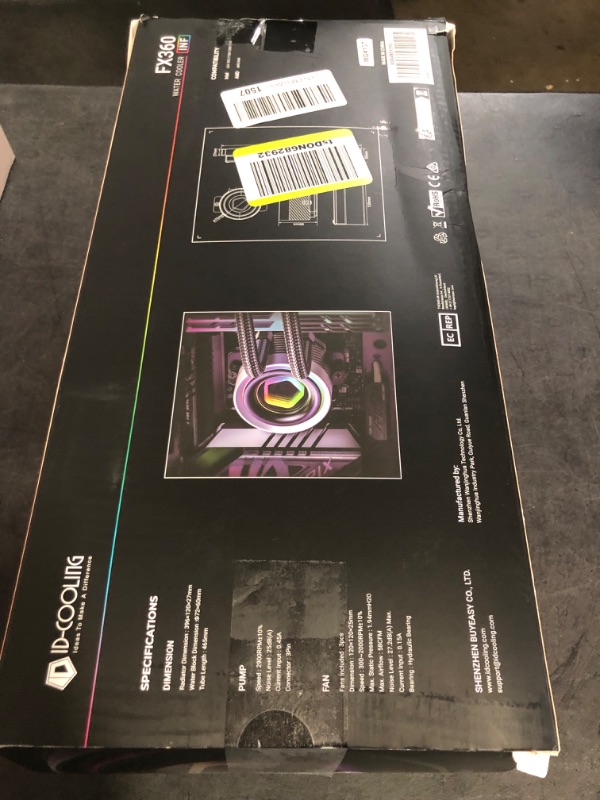 Photo 1 of ID-COOLING FX360 INF 360mm Liquid CPU Cooler, AIO Cooler with ARGB Infinity Mirror Effect, 3x120mm Daisy-Chained Fans Low-Noise Operating 27.2dB(A) Max., Intel LGA1851/1700/1200/115X & AMD AM5/AM4