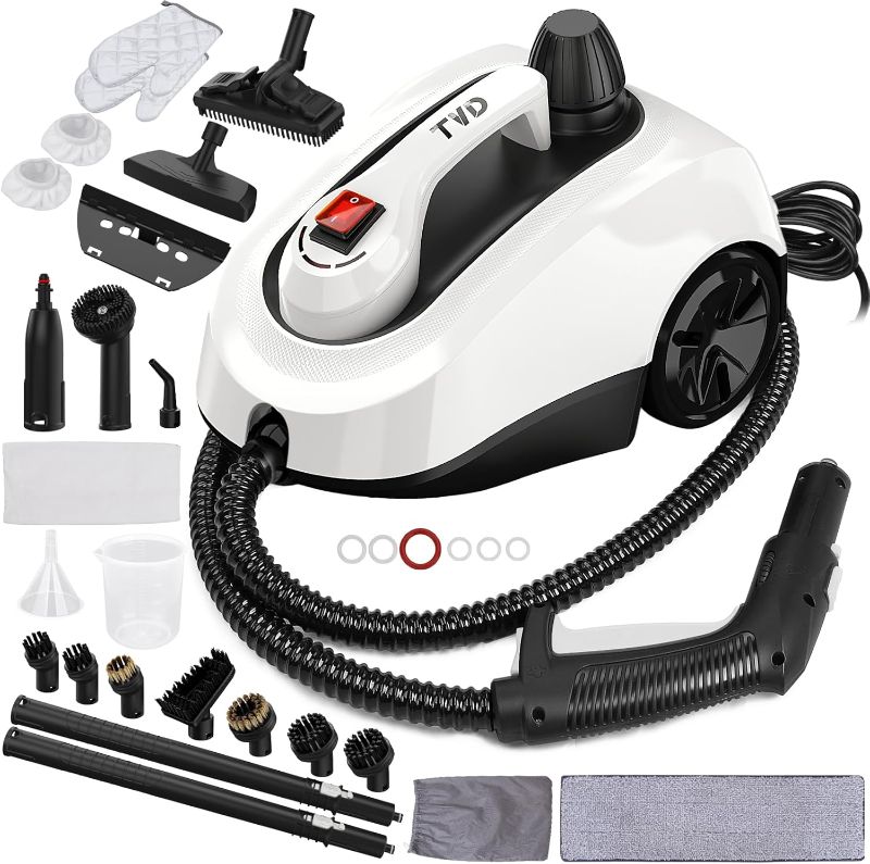 Photo 1 of TVD Steam Cleaner, Heavy Duty Canister Steamer with 26 Accessories, Steam Mop with 5M Extra-Long Power Cord for Home Floor Cleaning, Grout, Upholstery, Car Detailing