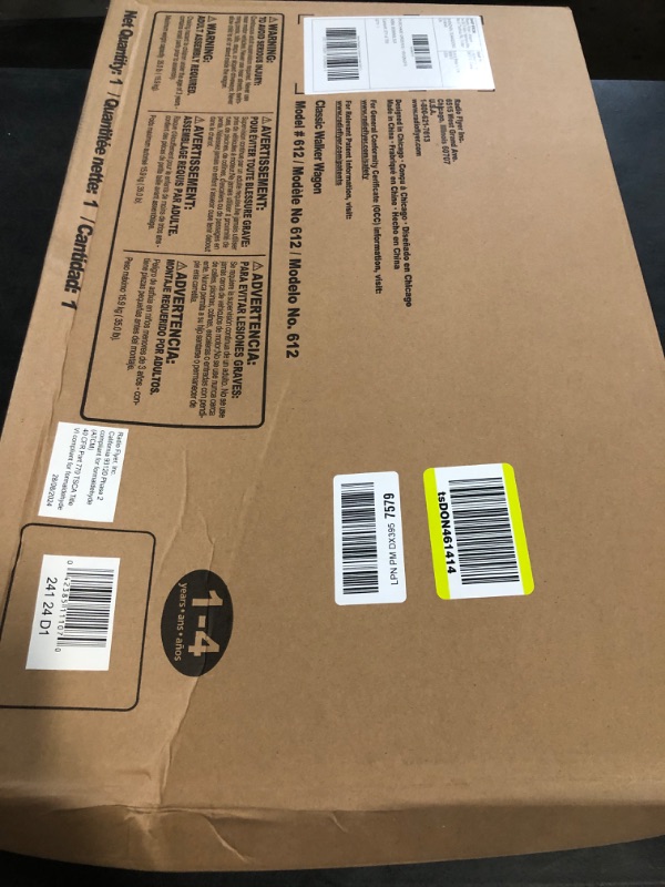 Photo 1 of **Box Sealed Shut** Radio Flyer Classic Walker Wagon, Sit to Stand Toddler Toy, Wood Walker, for Ages 1-4, Red