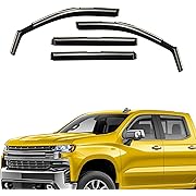 Photo 1 of Extra Durable Window Deflectors In-Channel Window Visors Rain Guards Fit for Chevrolet (Chevy) Silverado 1500 2019-2025 Crew Cab, Sun Visors,Wind Vent for Shades, Exterior Car Accessories- 4pcs.AG0022
