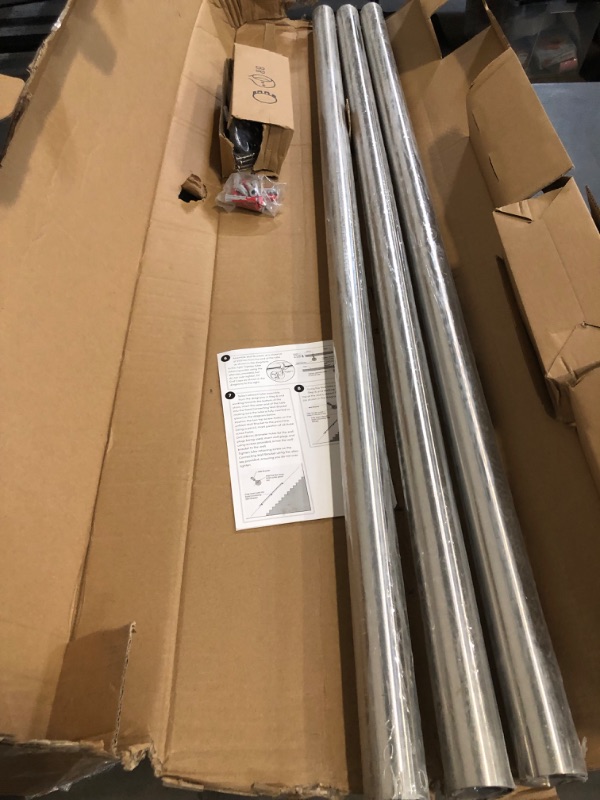 Photo 1 of ROTHLEY Metal Stair Railing Handrail: 11.8FT Stainless Steel Hand Railings for Stairs Outdoor Indoor Wall Mount Stair Handrail Complete Kit 1.6" Round Hand Rail for Elderly & Kids (Brushed Finish)