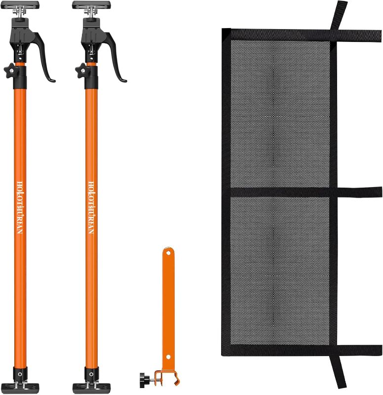 Photo 1 of HOLOTHURIAN Adjustable Cargo Bars for Pickup Truck Bed Cargo Bars for SUVs, Trailers, Vans, Adjustable from 40" to 70", Comes with Premium Cargo Net Organizer and Divider Bar, 2-Pack
