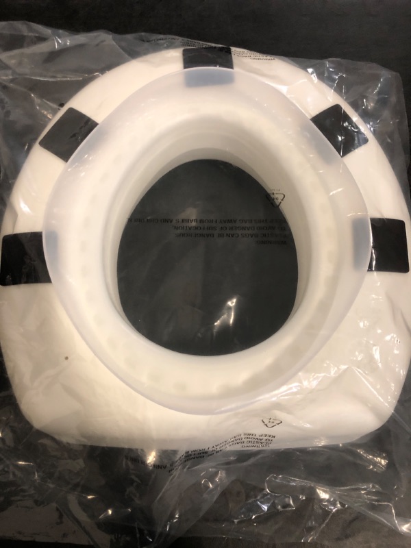 Photo 1 of HealthSmart Enhanced Comfort 5" Raised (Round) Toilet Seat Riser 5 Slip Resistant Pads FSA/HSA Eligible Toilet Seat Risers for Seniors Padded Toilet Seat Elevation 15.7 x 15.2 x 6.1