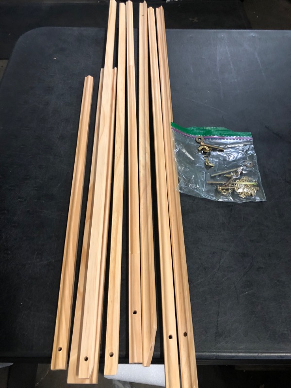 Photo 1 of Falling in Art 65" A-Frame Tripod Easel Stand, Wooden Display Easel with Adjustable Canvas Holder, Floor Easel for Wedding Signs, Posters, Paintings, Artwork(Natural)