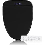 Photo 1 of YOURLITE Bidet Toilet Seat, Elongated Toilet Seat Warm Water, Heated Seat Bidet with Remote Control,Self-cleaning Nozzle Temperature Adjustable LED Light, Need Electricity, Black