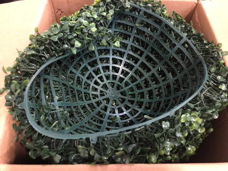 Photo 1 of 4 Pack 15" Artificial Boxwood Topiary Ball with Ultra-Dense 8-Layer Foliage - UV-Resistant Faux Boxwood Plant for Outdoor Garden, Balcony, Backyard, Home Decor, Premium Decorative Topiary Balls