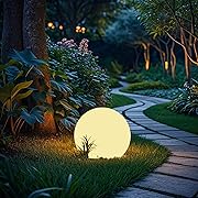Photo 1 of Shumi Solar Ball Light-12inch LED Outdoor Table Lamp,16 RGB Colors and Dimmable Globe Light with Remote,Decor for Patio,Garden,Yard,Beach,Pathway,Nursery