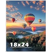 Photo 1 of 18 x 24 Acrylic Picture Frame, Horizontal/Vertical Clear Photo Frame for Wall with Tape, No Drilling Floating Hanging Frameless Picture Frame, Wall Mount Sign Holder 18x24 for Home, School, Office