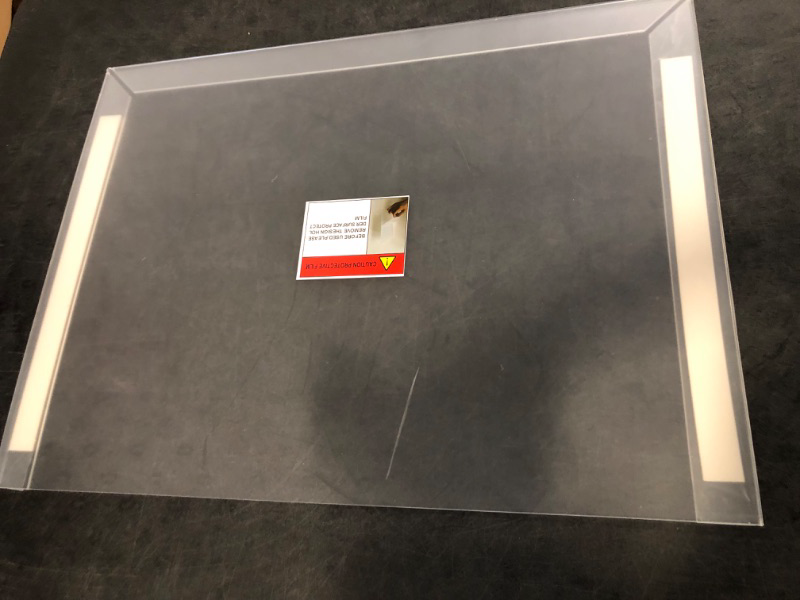 Photo 1 of 18 x 24 Acrylic Picture Frame, Horizontal/Vertical Clear Photo Frame for Wall with Tape, No Drilling Floating Hanging Frameless Picture Frame, Wall Mount Sign Holder 18x24 for Home, School, Office