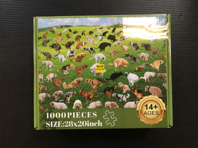 Photo 2 of 1000 Pieces Puzzles for Adults, Pooping Puppies Puzzle, Dogs Jigsaw Puzzles 1000 Pieces, Funny Gifts for Dog Lovers Friends, Perfect White Elephant Gag Gift, Dog Puzzle as Funny Home Party Decorations