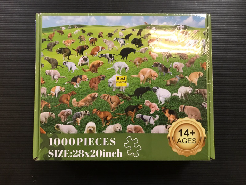 Photo 2 of 1000 Pieces Puzzles for Adults, Pooping Puppies Puzzle, Dogs Jigsaw Puzzles 1000 Pieces, Funny Gifts for Dog Lovers Friends, Perfect White Elephant Gag Gift, Dog Puzzle as Funny Home Party Decorations