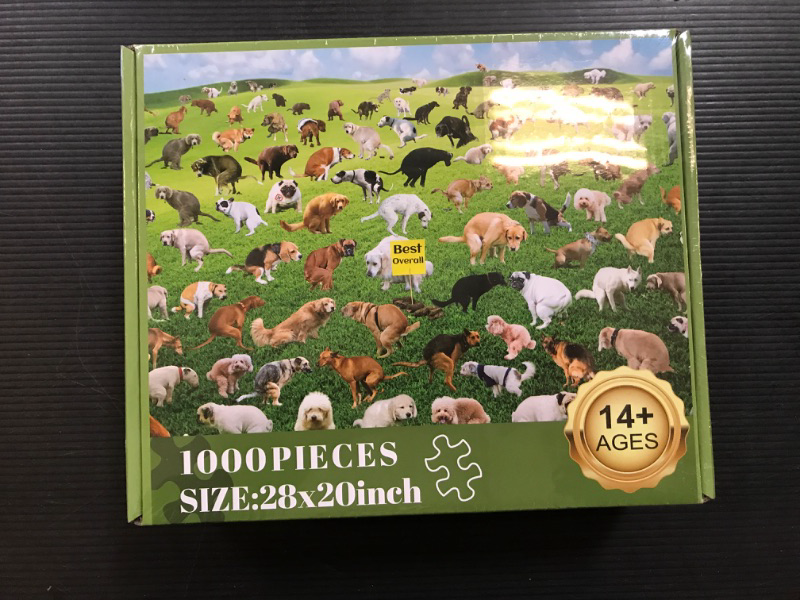 Photo 2 of 1000 Pieces Puzzles for Adults, Pooping Puppies Puzzle, Dogs Jigsaw Puzzles 1000 Pieces, Funny Gifts for Dog Lovers Friends, Perfect White Elephant Gag Gift, Dog Puzzle as Funny Home Party Decorations