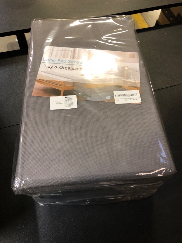 Photo 1 of 4 Pack Large Under Bed Storage with Lid, Sturdy & Foldable Underbed Storage Bins, Under the Bed Storage Containers Drawers Bedroom Organizer for Clothes,Shoes,Blankets,Toys,Sweaters,Sheets (4PC, Gray)