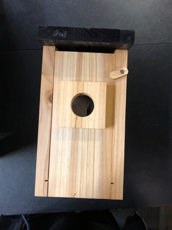 Photo 2 of SCNK Bird House with Camera, 3MP HD Birdhouse with Camera, 2.4G WiFi Bird Nest Camera Night Vision, Wood Birdhouse Camera Best Gift for Friend/Family.