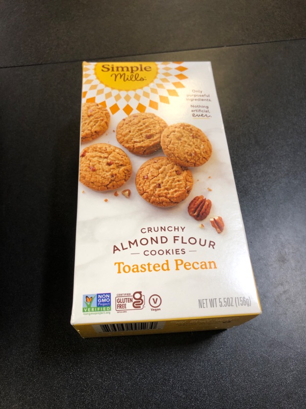 Photo 3 of Simple Mills Almond Flour Crunchy Cookies, Toasted Pecan - Gluten Free, Vegan, Healthy Snacks, Made with Organic Coconut Oil, 5.5 Ounce (Pack of 1) Toasted Pecan 5.5 Ounce (Pack of 1) (BB 11/14/2024)