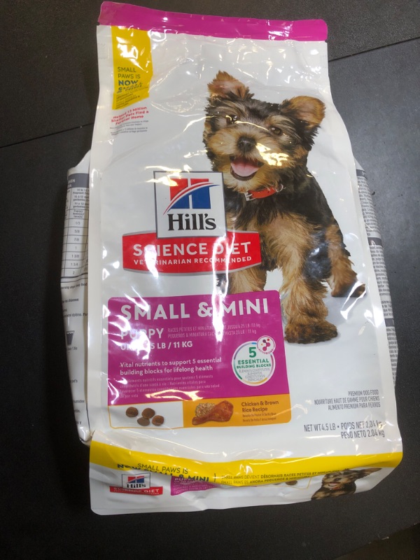 Photo 3 of Science Diet Science Diet Dog Food, Chicken Meal, Barley & Brown Rice Recipe, Small Paws Puppy - 4.5 lb (BB 12/2025)