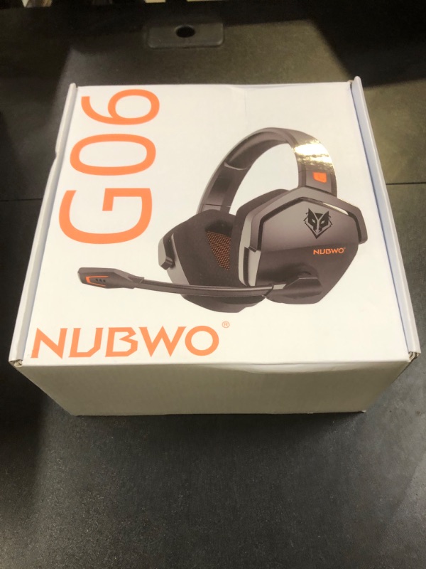 Photo 3 of NUBWO G06 Dual Wireless Gaming Headset with Microphone for PS5, PS4, PC, Mobile, Switch: 2.4GHz Wireless + Bluetooth - 100 Hr Battery - 50mm Drivers - Orange