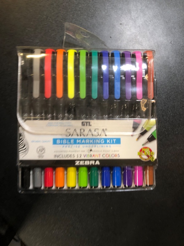 Photo 2 of Zebra Sarasa Fineliner Bible Marking Kit - Set of 12