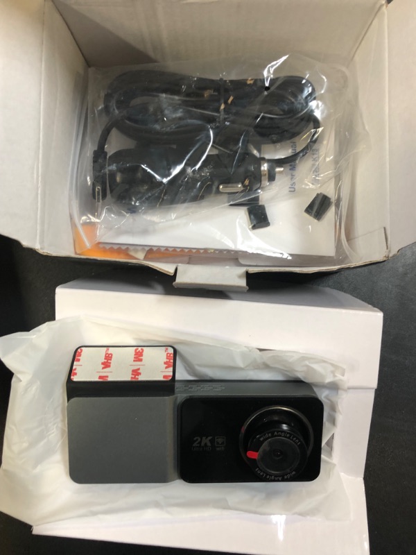 Photo 2 of Front Dash Cam, Udatuhao 2K HD Dashcam, Mini Front Car Camera with WiFi, WDR, G-Sensor, 24H Parking, Loop Recording, Free 64GB Card