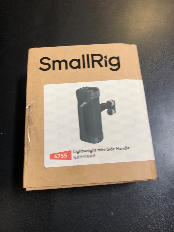 Photo 1 of SmallRig Mini Side Handle for 1/4"-20 Threaded Holes, Portable Camera Cage Handle for Left or Right Hand, Up and Down Adjustable, Ergonomic Camera Handle with Built-in Cold Shoe & Threaded Hole - 4755