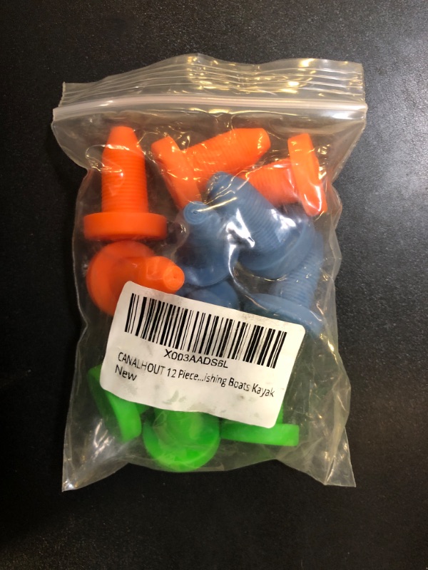 Photo 1 of CANALHOUT 12 Pieces Kayak Scupper Plugs Kit TPE Scupper Plugs Drain Holes Stopper for Most Canoe Fishing Boats Kayak, fit 1/2 inch scuppers